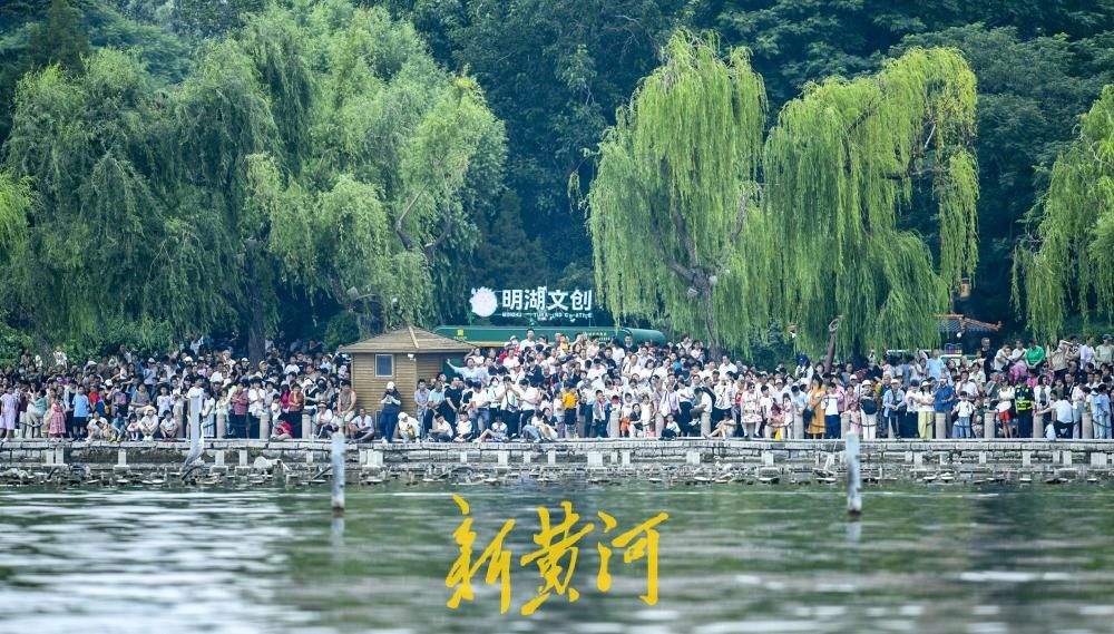 明湖龙舟成假期顶流 数万游客沿湖围观济南端午盛事
