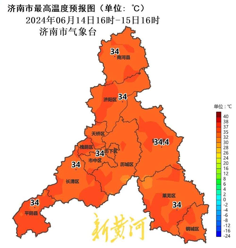 继续发布高温黄色预警信号！济南明后天最高温36℃左右