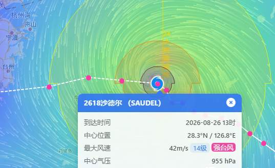 台风“沙德尔”已进入24小时警戒线 多部门启动应急响应