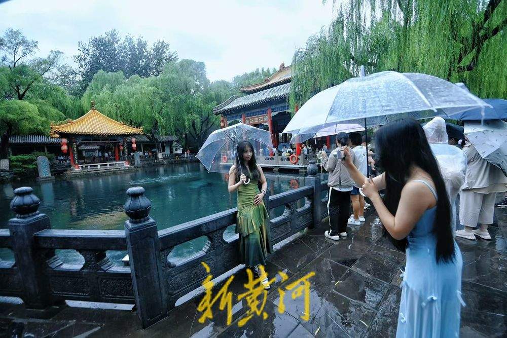 一年四季 泉在济南丨趵突泉畔雨中赏泉 仿佛置身画境