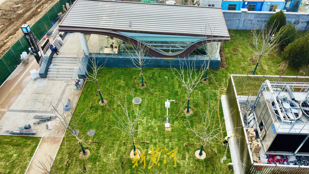 “公园里的地铁站”亮相济南 腊山河公园站揭面纱