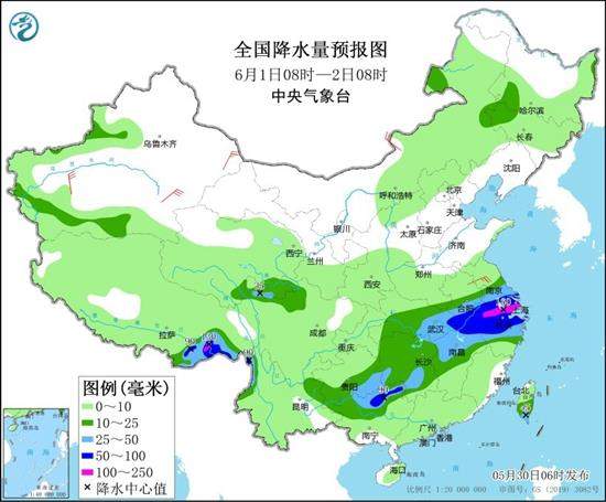 中东部较大范围降雨今起上线 端午假期长江中下游局地有大暴雨