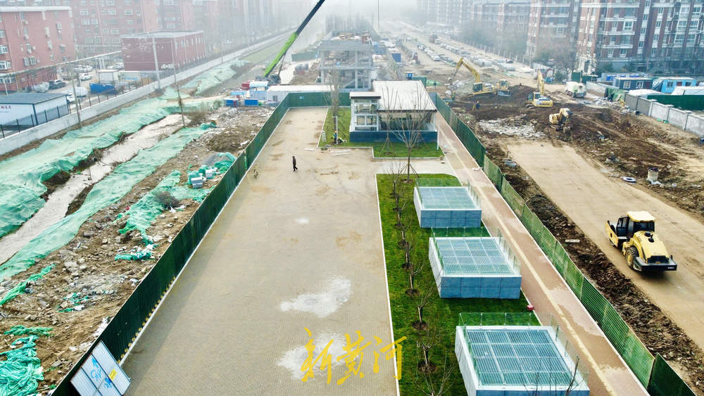 “公园里的地铁站”亮相济南 腊山河公园站揭面纱