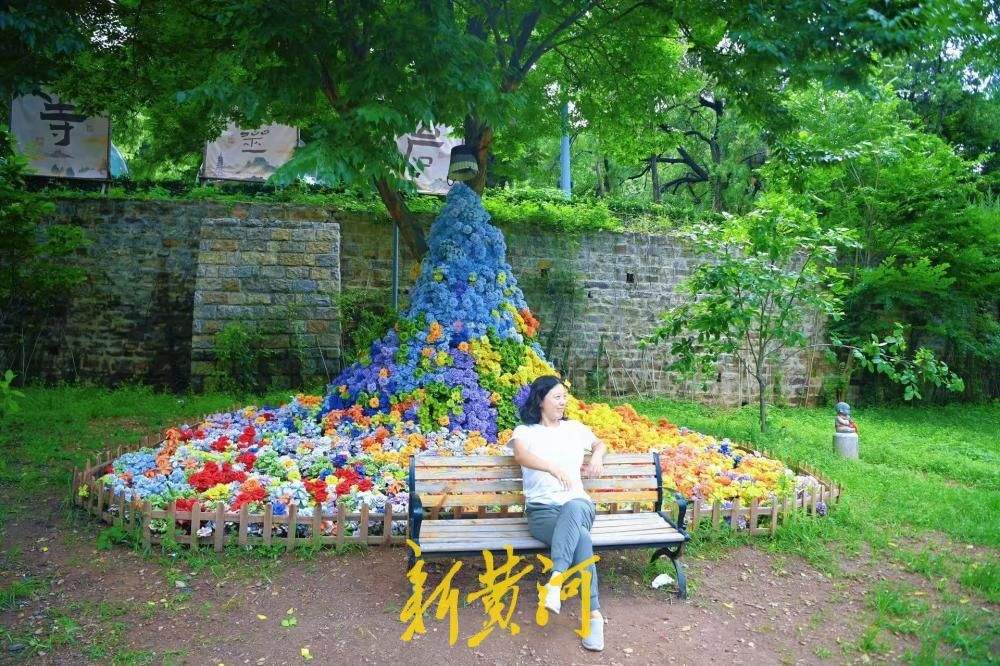 花艺新景扮靓灵岩古寺，荷景花瀑绘就山林消暑画卷