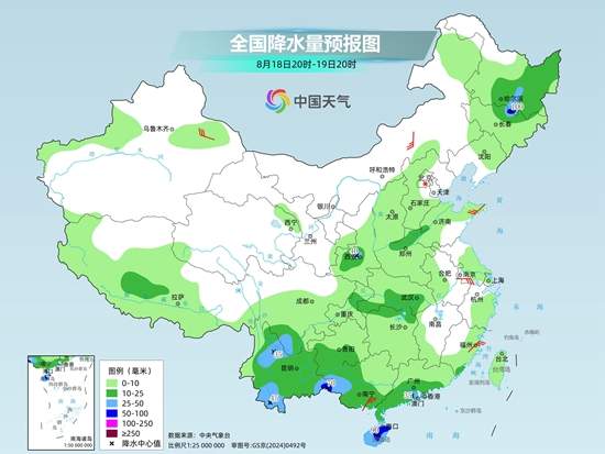 副热带高压南北两侧强降雨“夹击” 南方40℃+闷热体感再度上线