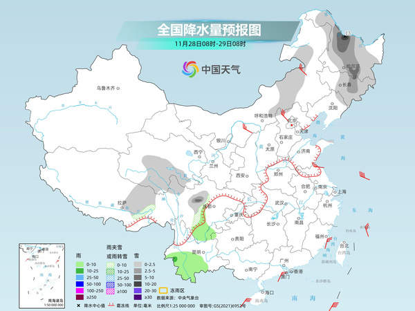中东部气温维持偏低状态 内蒙古黑龙江等地仍有明显降雪