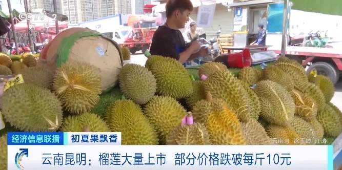 榴莲自由了？云南昆明榴莲上市 部分价格跌破10元