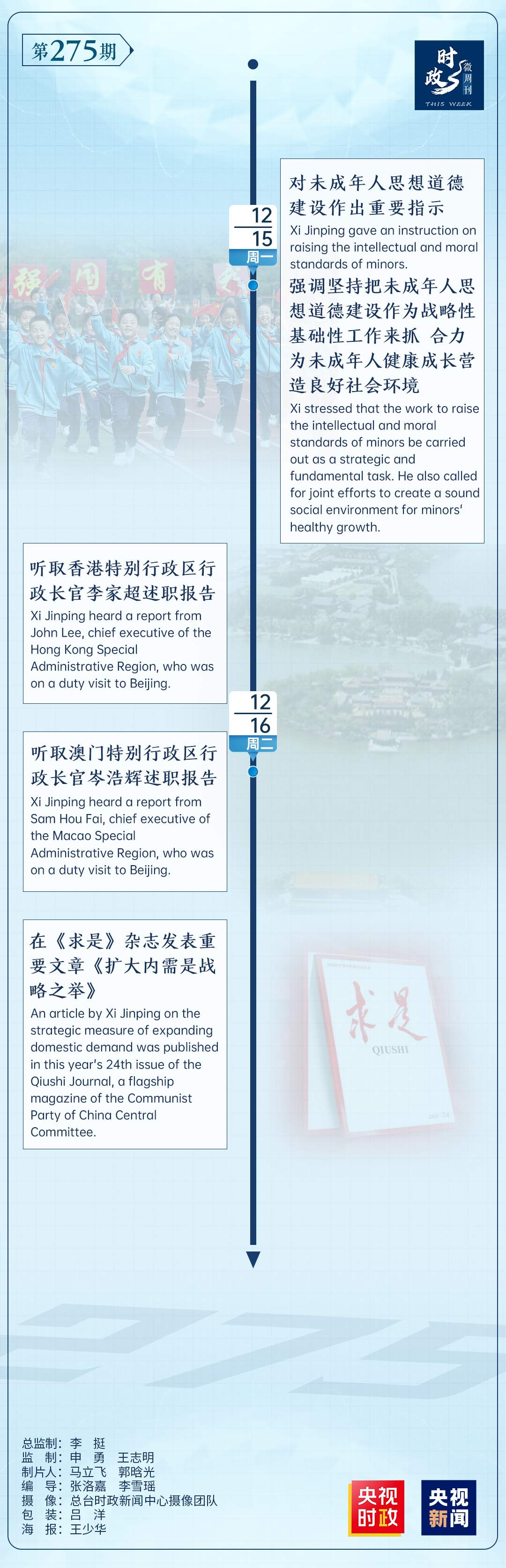 时政微周刊丨总书记的一周（12月15日—12月21日）