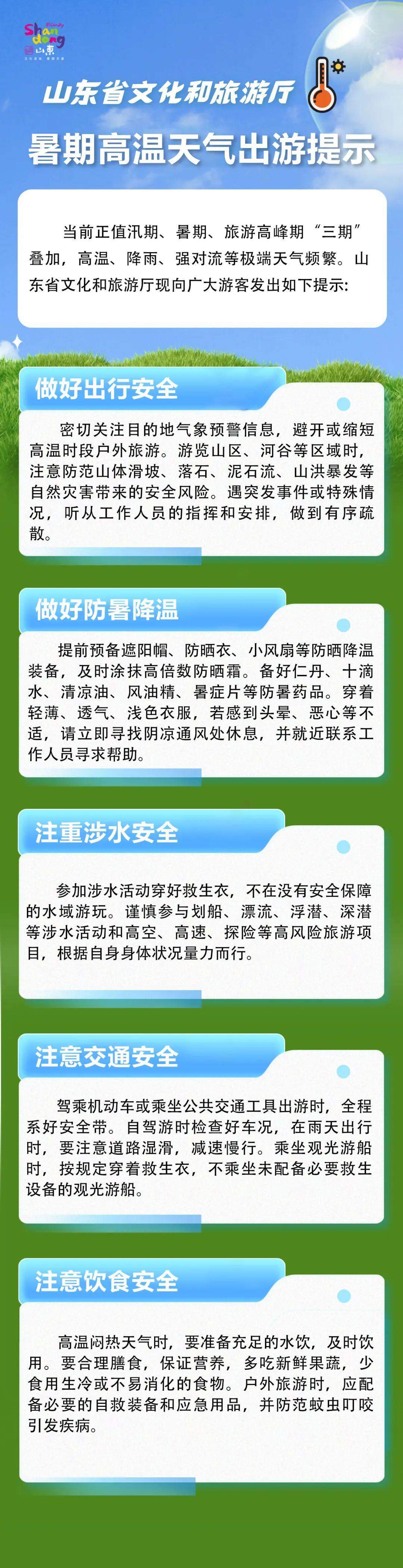 热热热！山东发布暑期高温天气出游提示