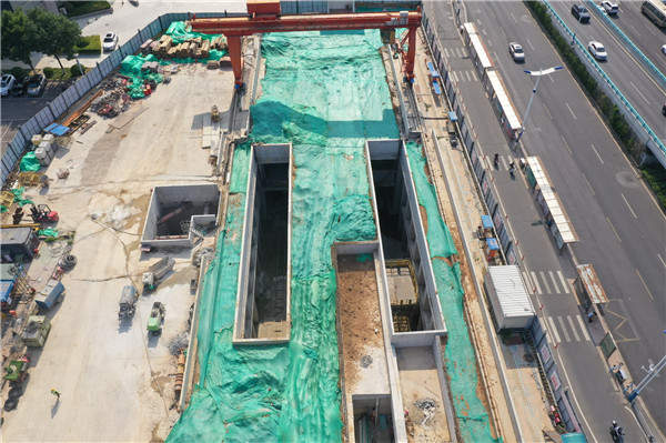 项目强省会丨济南地铁4号线省体育中心站主体已完工，施工进入后期