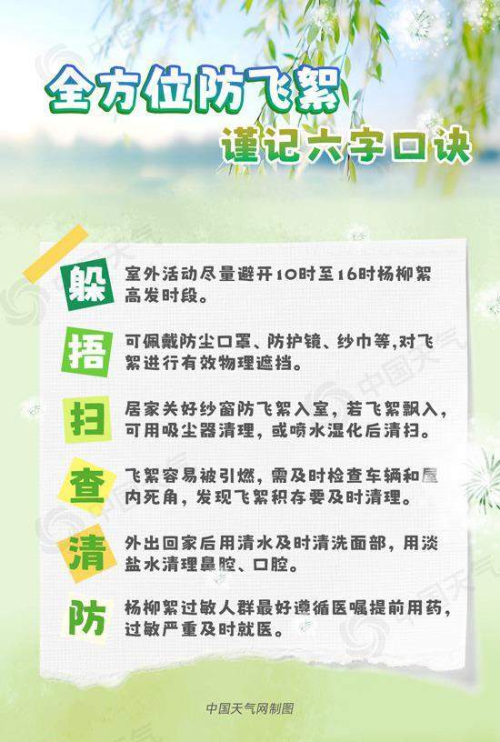 又到飞絮季！2025杨柳絮盛飞预警地图来了 六字口诀全方位防护