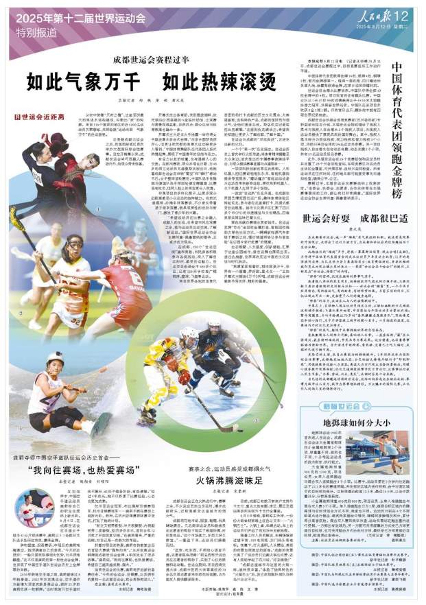 人民日报成都世运会特别报道：如此气象万千 如此热辣滚烫