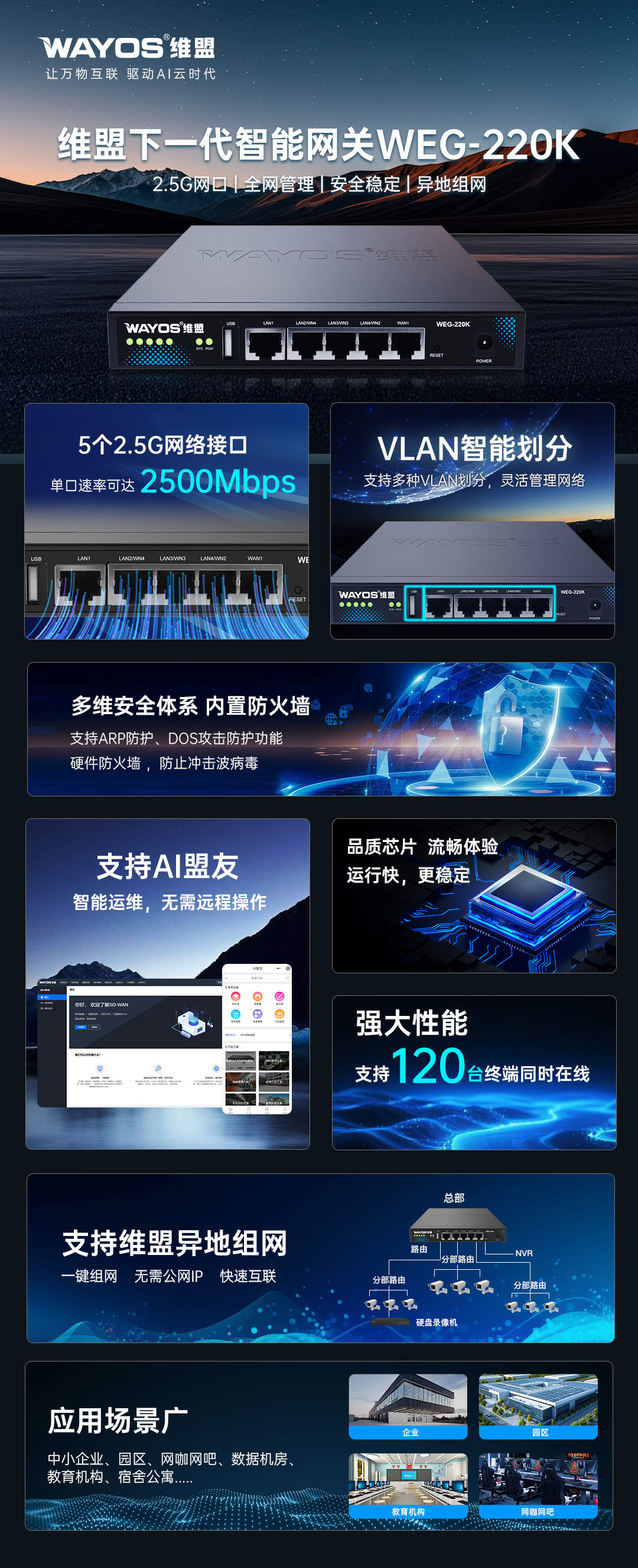 维盟全 2.5G 路由，办公网速快如流