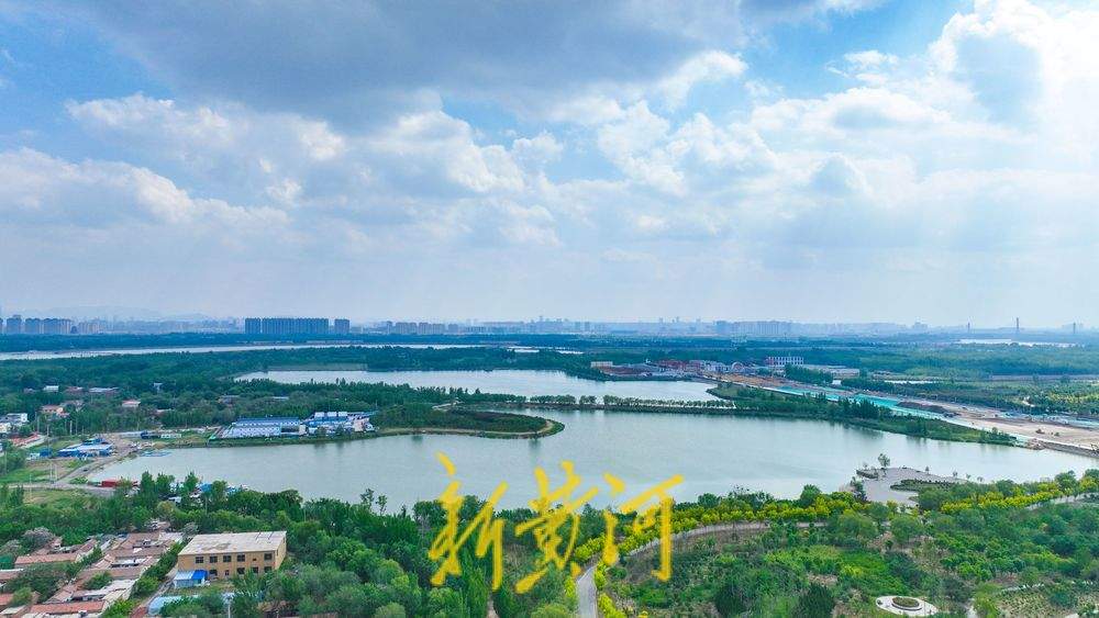 一年四季 泉在济南｜初夏雨后迎最美蓝天白云 黄河北岸俯瞰水映蓝天
