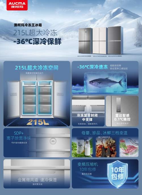 年货囤鲜王者驾到！澳柯玛冷冻王冰箱开启健康囤货新时代