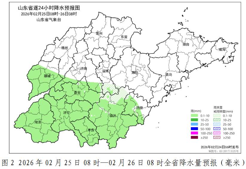 未来一周山东有两次弱降水过程，气温波动频繁