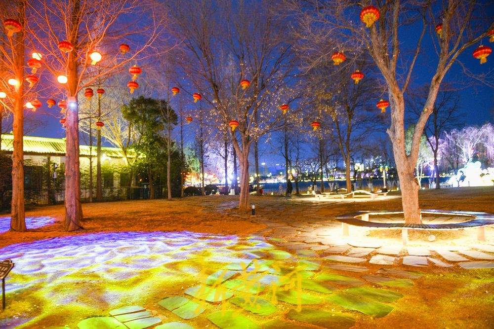大明湖畔灯影璀璨 泉城年味儿瞬间拉满
