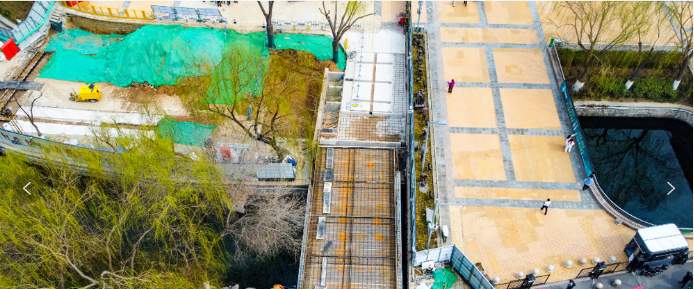 济南趵突泉公园与泉城广场之间建地下通道
