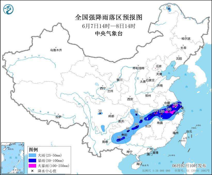 暴雨+强对流双预警齐发 我国多地将有8级以上雷暴大风天气