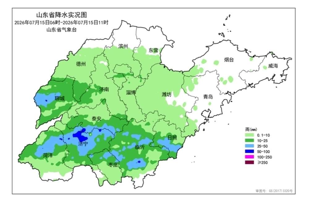 “入伏”首日15市迎降雨,山东继续发布暴雨蓝警,临沂、日照局部不排除出现龙卷的可能