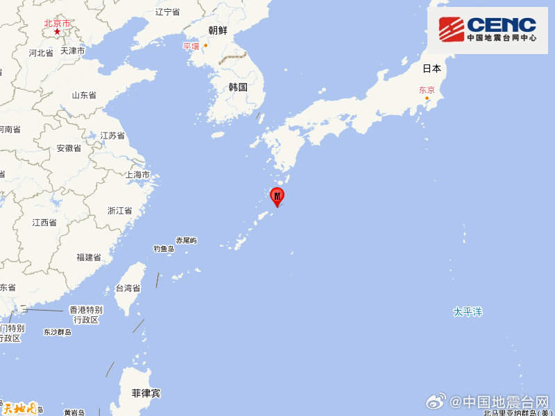 琉球群岛发生5.6级地震 震源深度10千米