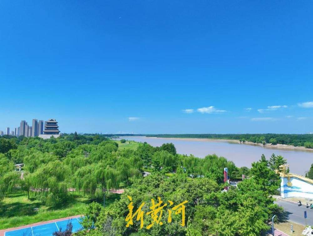 一年四季 泉在济南丨邂逅“泉城蓝”，黄河岸边绿意映蓝天