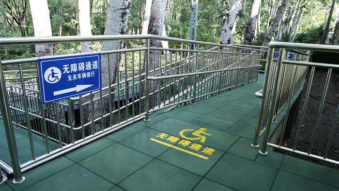 济南森林公园启用新通道 周边可容纳近300辆车停放