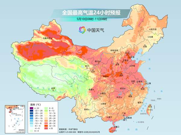 未来四天北方炎热天气持续 南方明起迎新一轮降雨过程