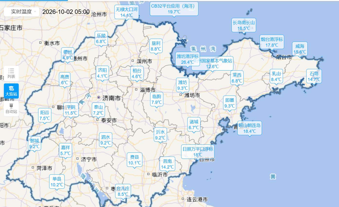济阳4.1℃、桓台4.6℃、德州4.9℃、嘉祥5.7℃……今天多地气温跌至个位数，局地有小雨，山东最新天气预报