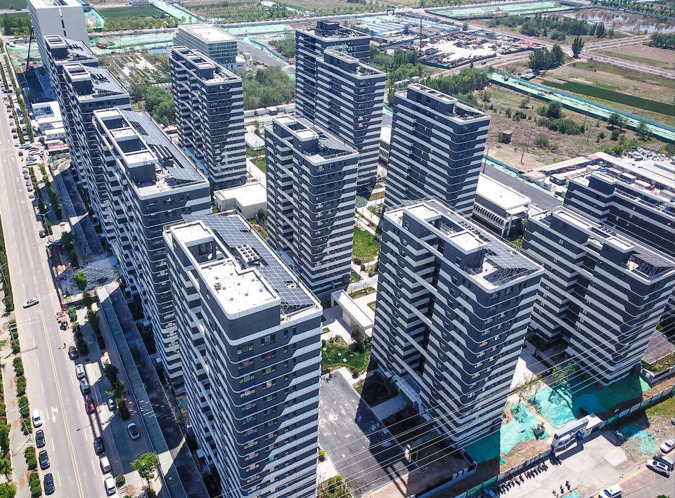 航拍起步区大桥组团总部经济区：人才公寓即将启用