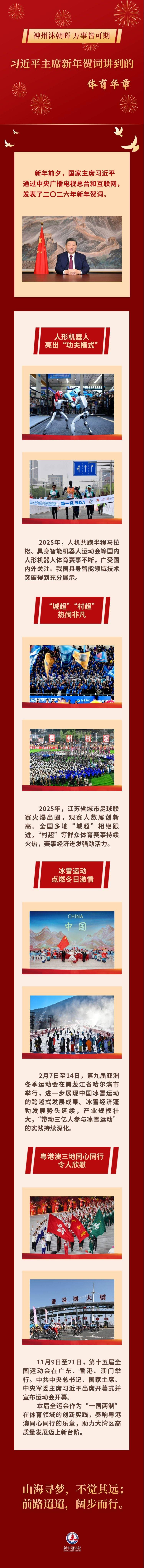 长图｜习近平主席新年贺词讲到的体育华章