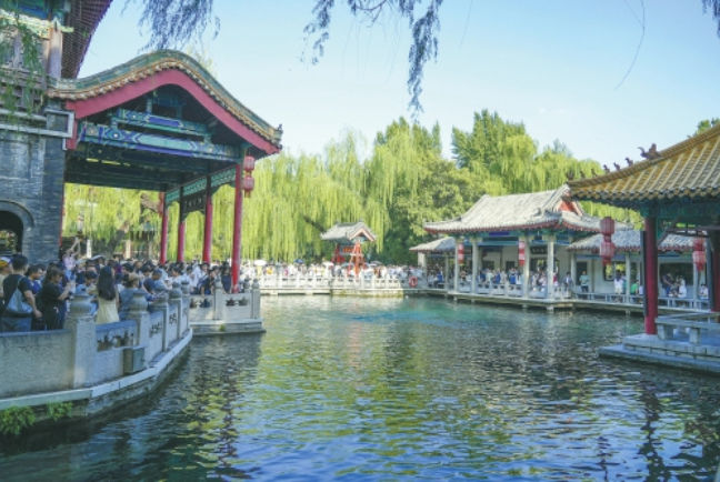 一年四季 泉在济南丨趵突泉再现“水涌若轮”胜景