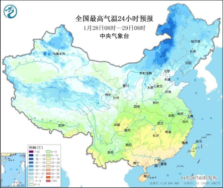 假期伊始全国大部地区天气晴好气温回升,东北仍有降雪