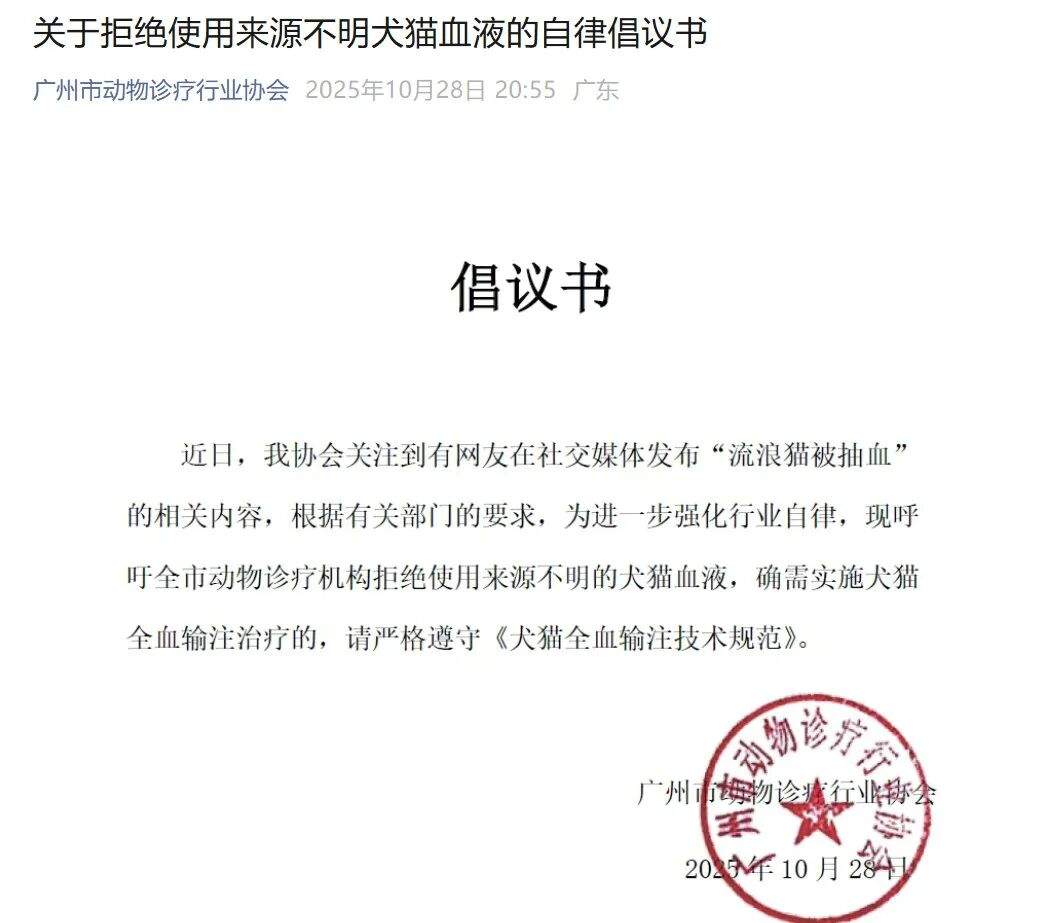 官方介入“动物血库抽流浪猫血牟利”
