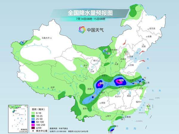 山东南部等地降雨量具有极端性，未来一周江南华南高温持续发展