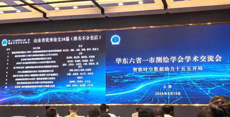 喜讯！山东省地矿局地质测绘院两篇科技论文获评华东六省一市测绘学会学术交流会优秀论文