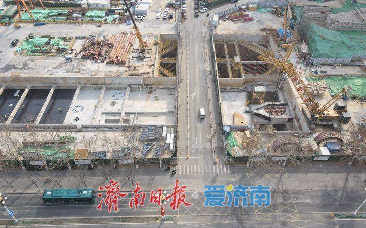 不断刷新“进度条” 济南轨道交通4号线腊山河西站主体结构封顶