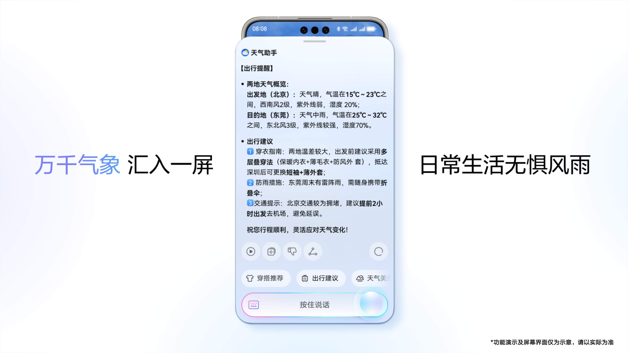 华为天气系统级智能体：智能场景感知+主动提醒 让天气服务更贴心
