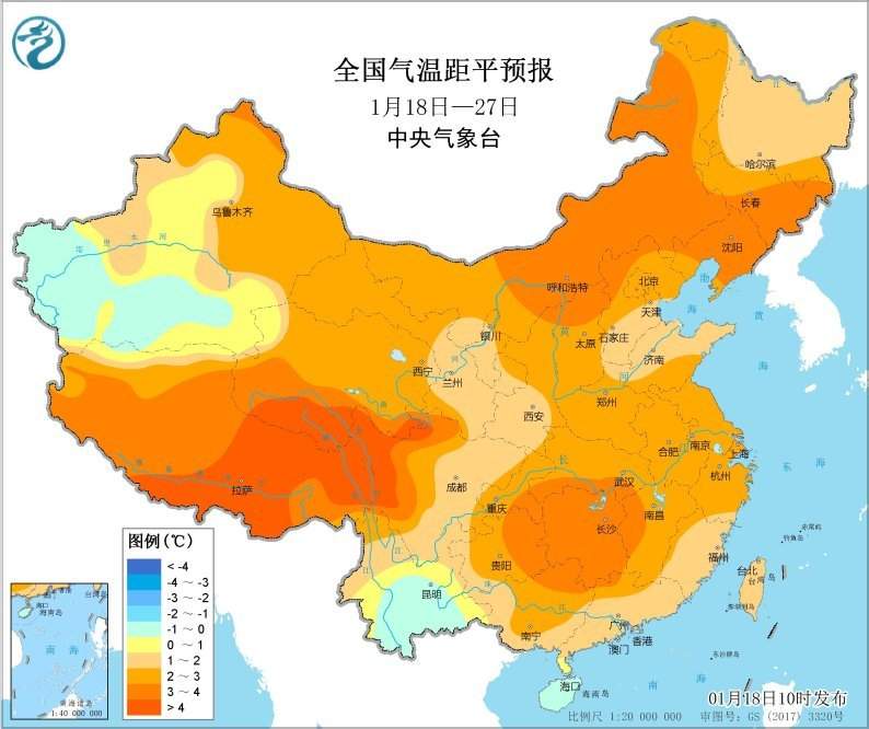 中央气象台:未来十天全国大部地区气温偏高 南方地区降水明显偏少