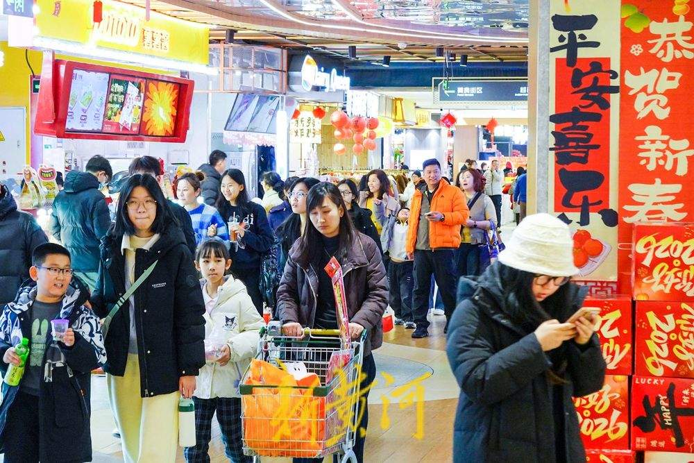 除夕济南商场人气足需求旺 年货经济带动消费热潮