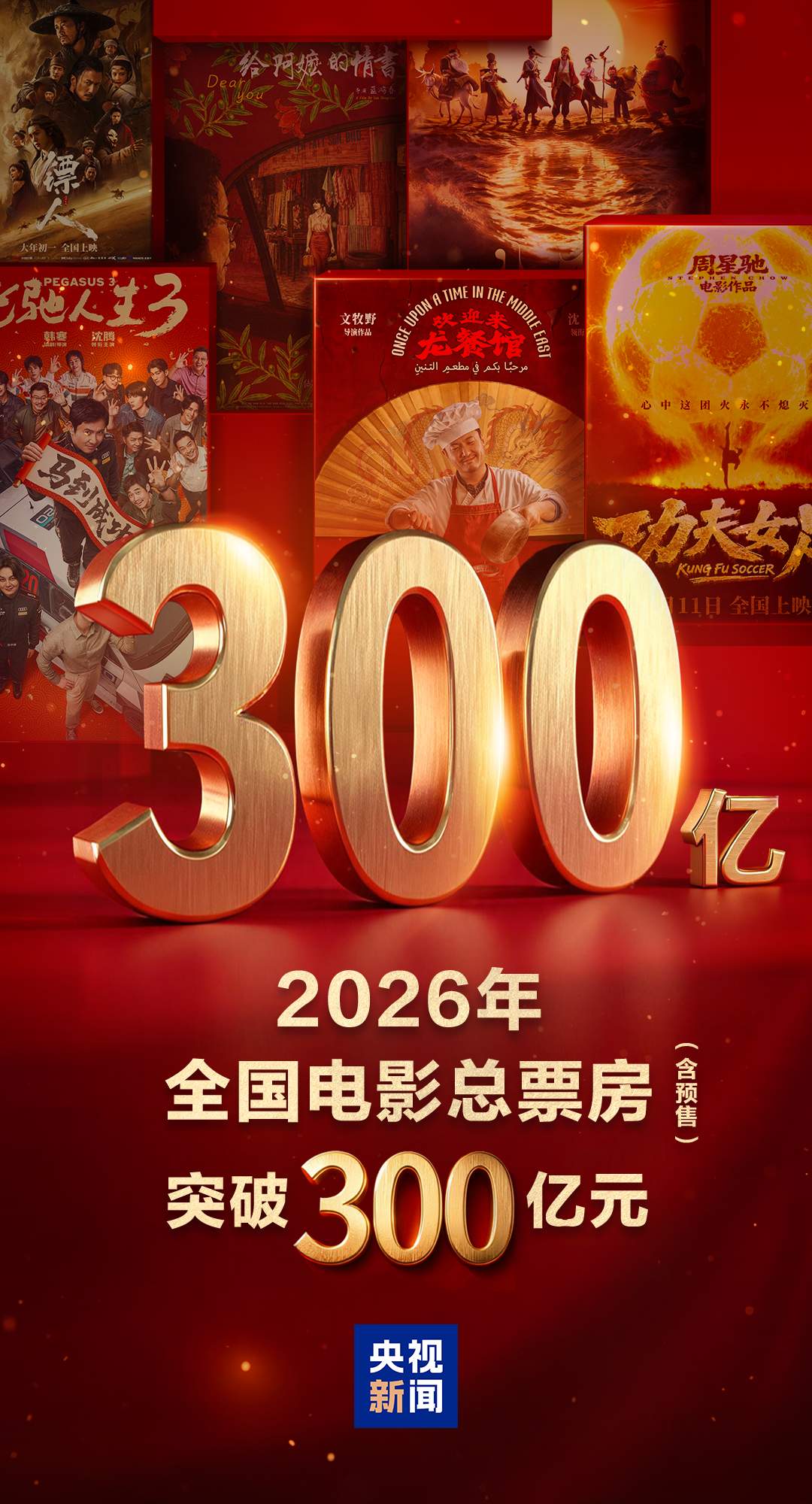 年度票房突破300亿元!八部国产佳作跻身票房前十