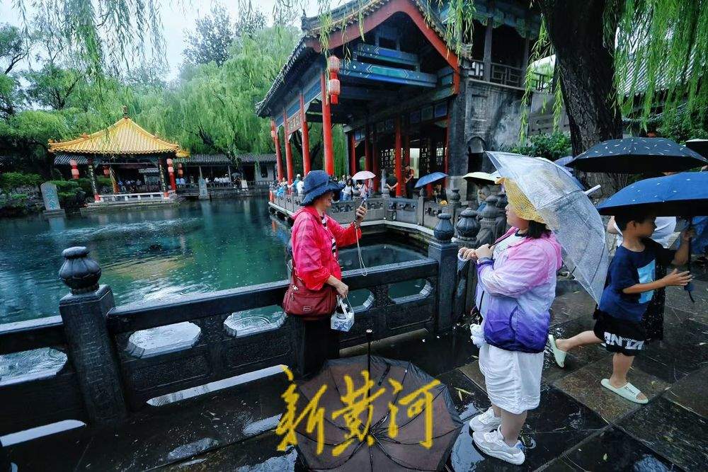 一年四季 泉在济南丨趵突泉畔雨中赏泉 仿佛置身画境