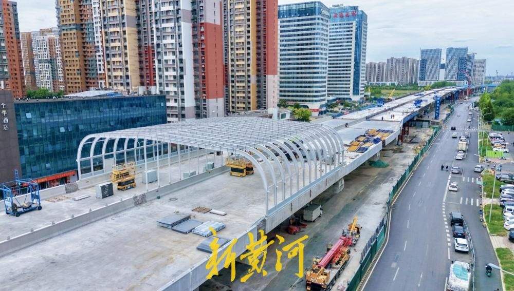 济南凤凰黄河大桥南延降噪拱廊初亮相