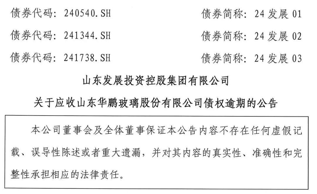 4.29亿元！山东华鹏玻璃股份有限公司遭自家股东母公司山东发展集团旗下企业起诉追偿欠款