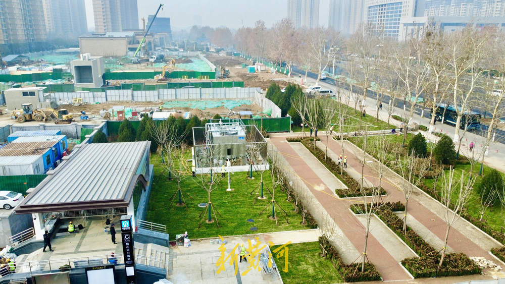 “公园里的地铁站”亮相济南 腊山河公园站揭面纱