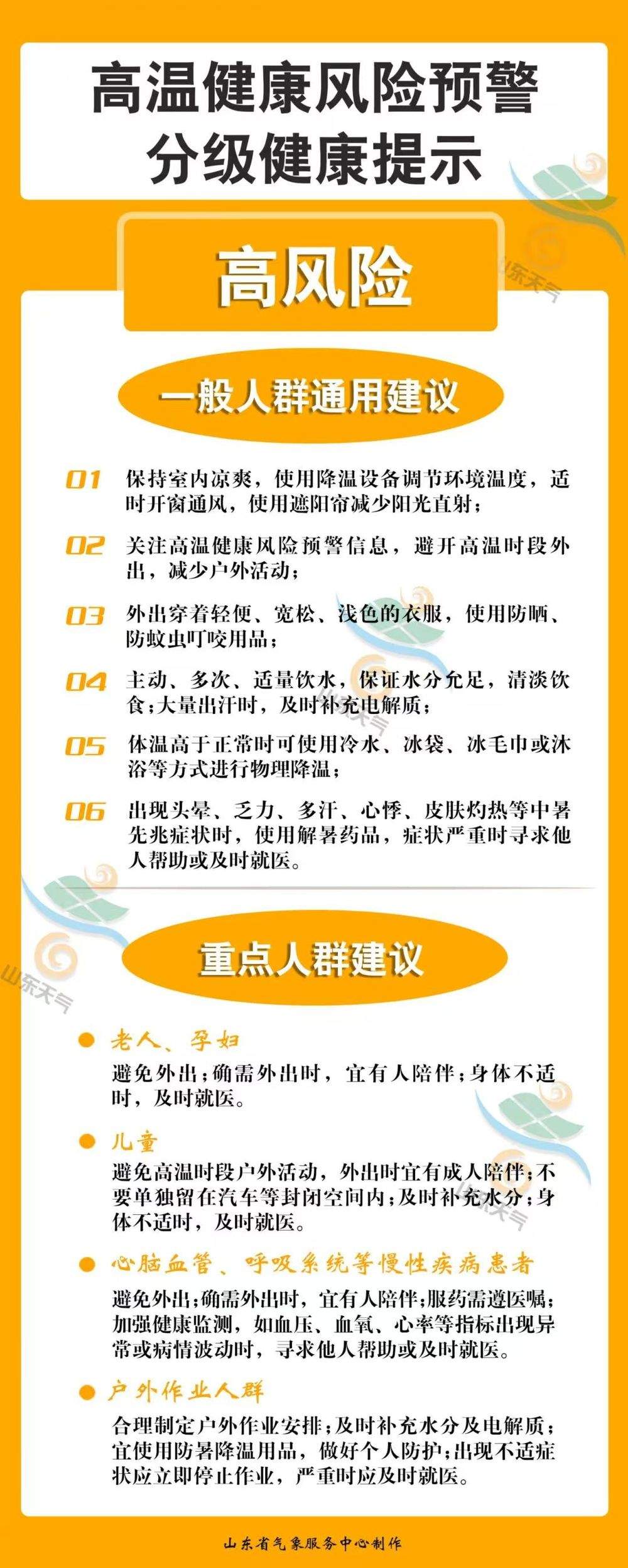山东省疾病预防控制局、山东省气象局联合发布高温健康风险预警