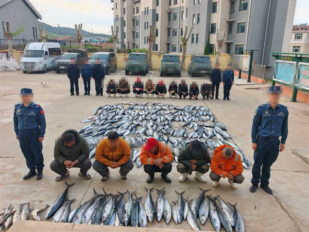 抓获违法嫌疑人23名，查扣非法渔获物1300余公斤！海警深夜出击精准查处2艘“顶风作案”非法捕捞渔船