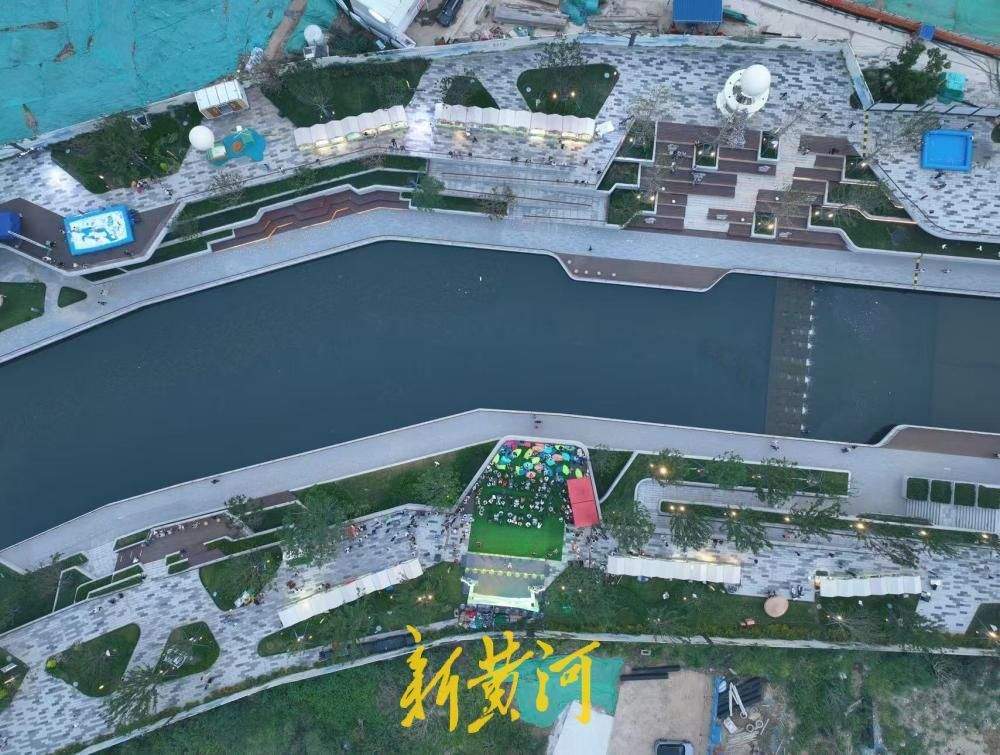 济南历城洪楼天地全福河滨水景观带正式开放