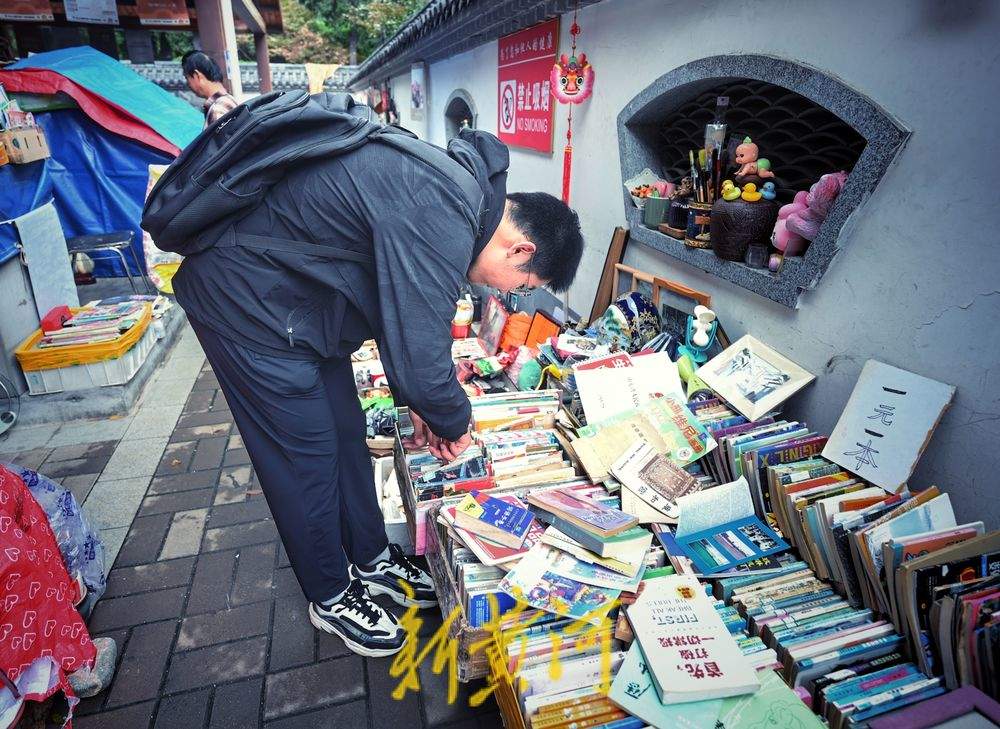 一年四季 泉在济南丨济南中山公园书香浓郁，市民游客热情“淘宝”