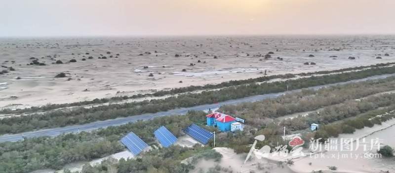 大国工程看新疆·天山观察丨阳光“养绿”首条零碳沙漠公路